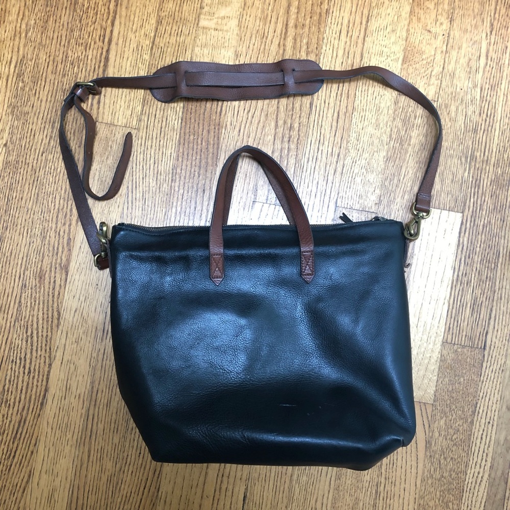 Madewell zip top transport tote